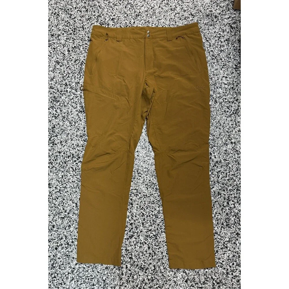 Rab Men's Incline Light Pants Oak Size XL Waist 36 Inseam 32